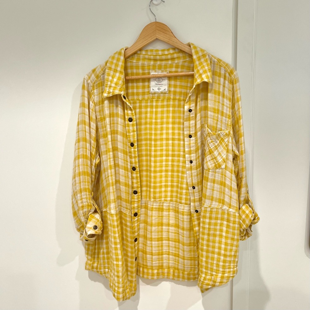 Flowy yellow flannel by Style & Co. 100% cotton